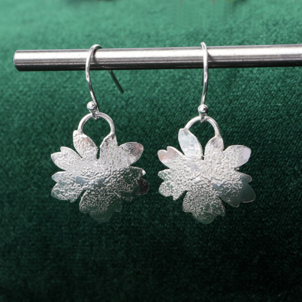 Geranium leaf drop earrings